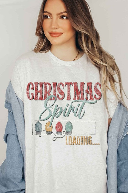 LOADING CHRISTMAS SPIRIT GRAPHIC TEE / T SHIRT