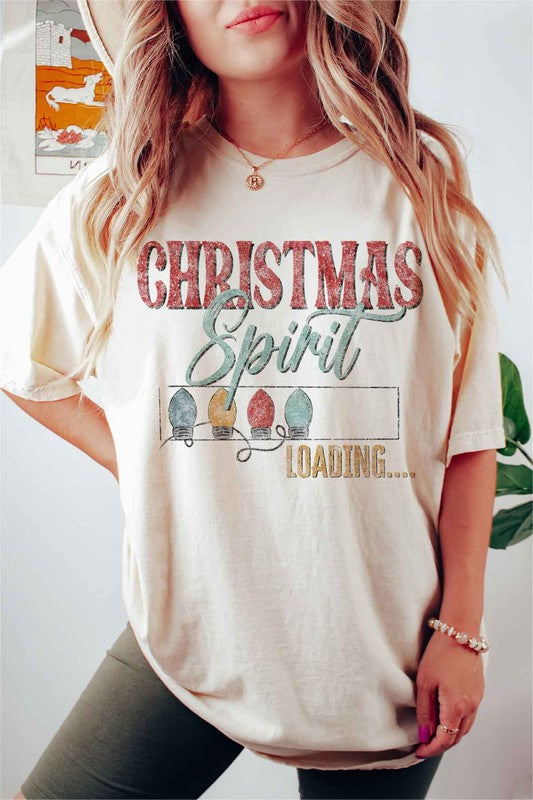 LOADING CHRISTMAS SPIRIT GRAPHIC TEE / T SHIRT