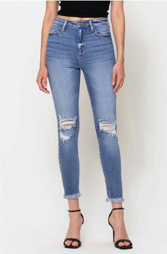 High Rise Crop Skinny