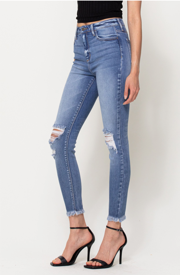 High Rise Crop Skinny