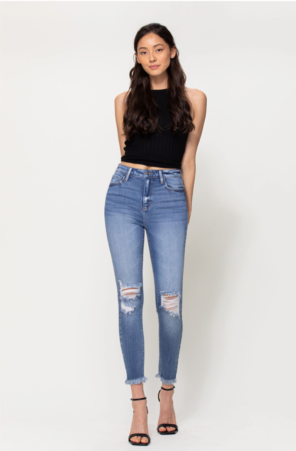 High Rise Crop Skinny