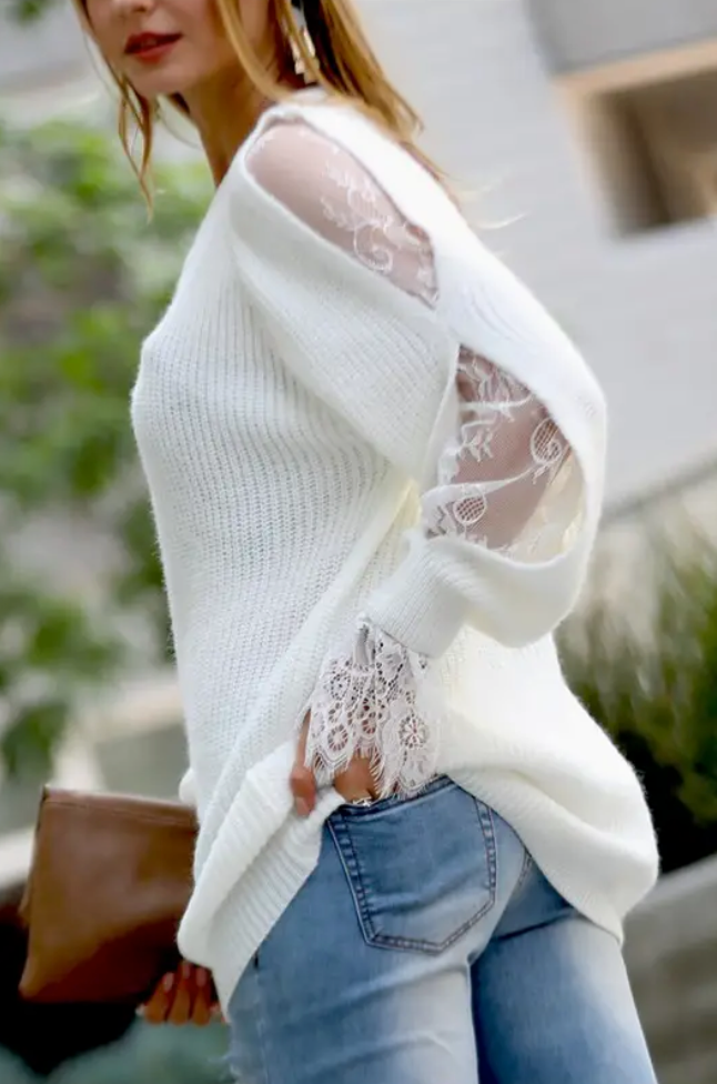 White Fuzzy Sweater