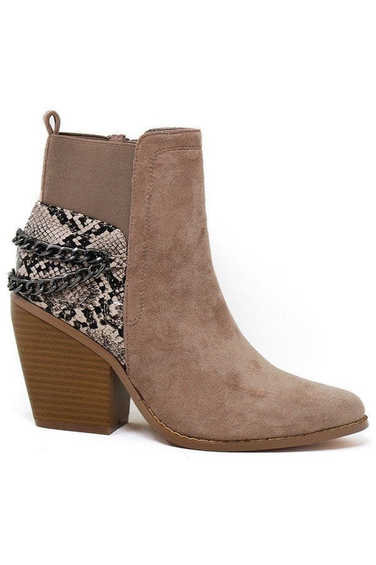 Snake Skin Booties